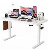 Monomi 55 Inch Electric Standing Desk, Height Adjustable Sit Stand Up, Work Home Office Computer ...