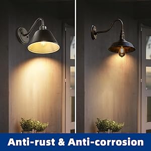 Anti-Rust Waterproof Industrial Matte Black Outside Wall Sconces