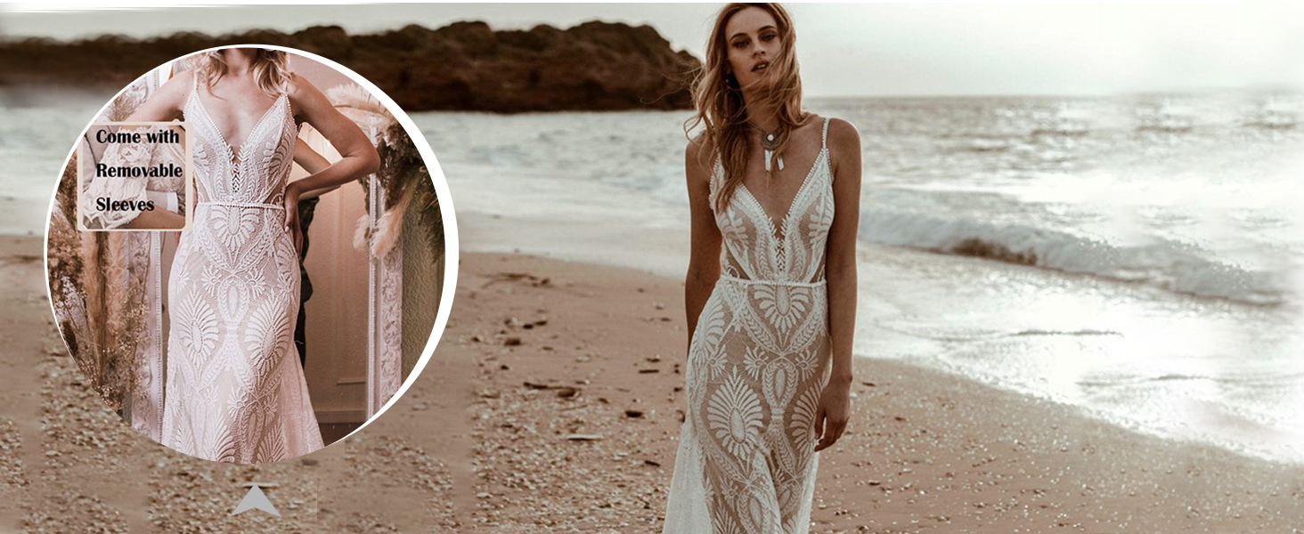 sleeveless wedding dress for women