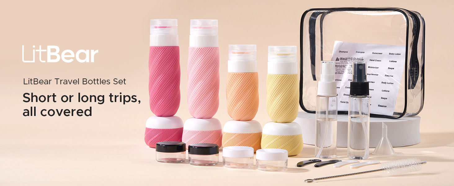 LitBear Travel Bottles Set