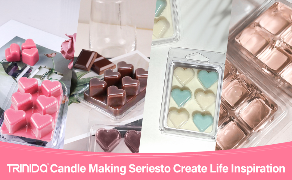 TRINIDa Wax Melt Packaging, Wax Melt Moulds With Square & Star Shaped