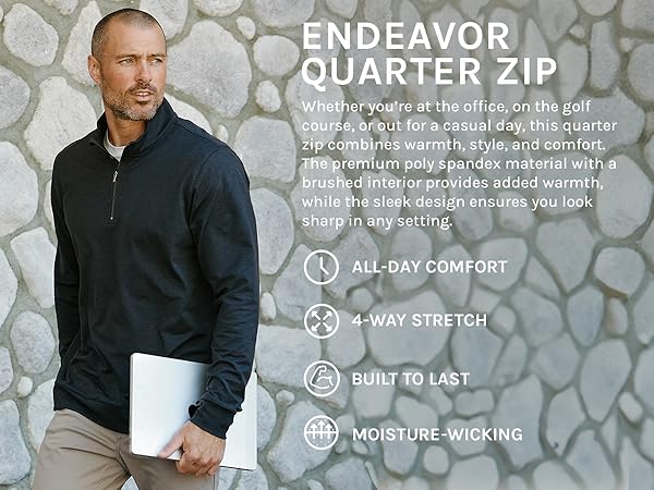 Amazon.com: INTO THE AM Endeavor Quarter Zip Pullover Men 1