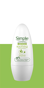 Simple Soothing Anti-perspirant Roll-On 50 ml for 48h protection