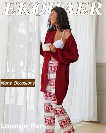 christmas pajamas for women soft long sleeve button down pjs holiday bridal party for family