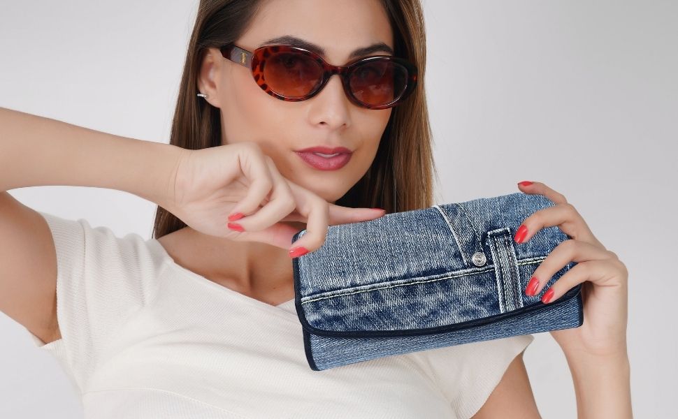 Amazon.com: Bijoux de Ja Upcycling Blue Denim Large Capacity Amazon.com: Bijoux de Ja Upcycling Blue Denim Large Capacity