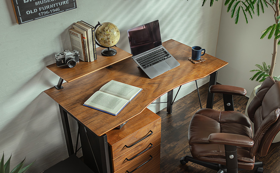 Amazon.co.jp: 大川家具 東馬 デスク ブラウン 120cm幅 レガリー