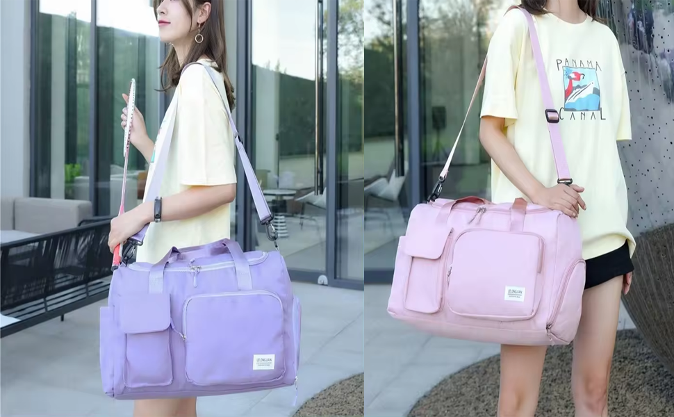 Foldable Travel Duffel Bag, Large Capacity Folding Travel Bag