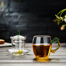 Glass Tea Cup with Infuser and Lid,Tea Infuser Mug with Saucer,Tea Mug,Tea Cup Set