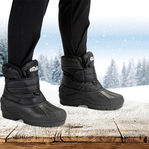 Polar Mens Nylon Snow Hiking Thermal Outdoor Single Strap Stable Mucker Boots 24 snow boots