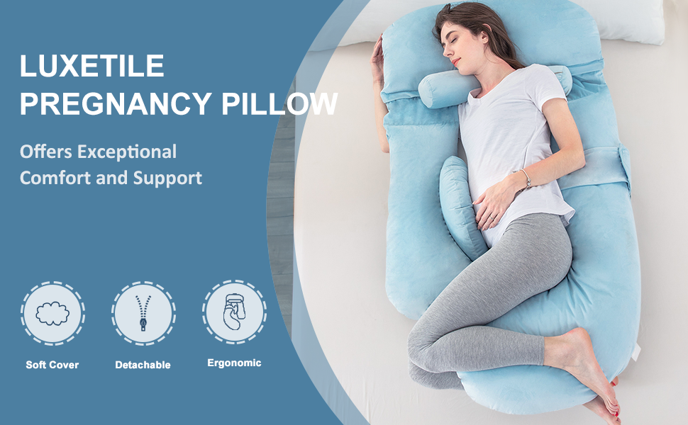 LUXETILE Pregnancy Pillow Body Support, Shredded Memory
