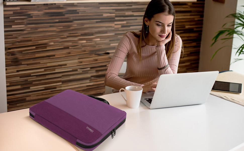 Laptop Sleeve Case 15.6 Inch, Slim Water Resistant TSA Carrying