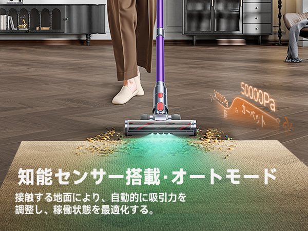 【新品】コードレス掃除機 超強力50kPa吸引 60分連続使用 軽量＆静音設計 Amazon | 掃除機 コードレス 【革新モデル!600W 50Kpa超強力吸引