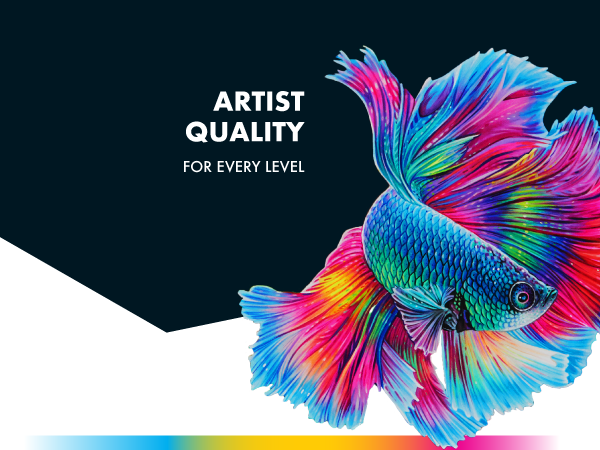  artist quality all levels rainbow fish colorful kids adult coloring art markers pastels assortment