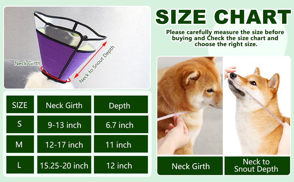 Dog Cones for Large Medium Small Dogs,W/Pet Wound Care