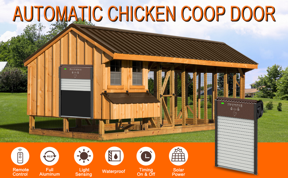 Automatic Chicken Coop Door with Timer, Light Sensor and