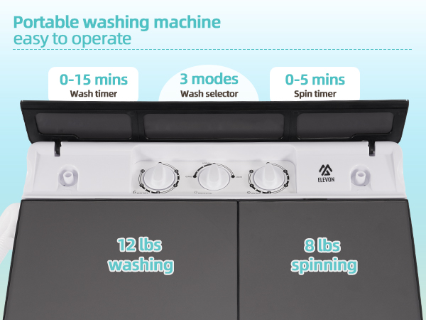 Elevon 20llbs twin tub washing machine