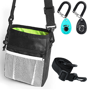 Dog Treat Pouch with 2 Pieces Training Clicker