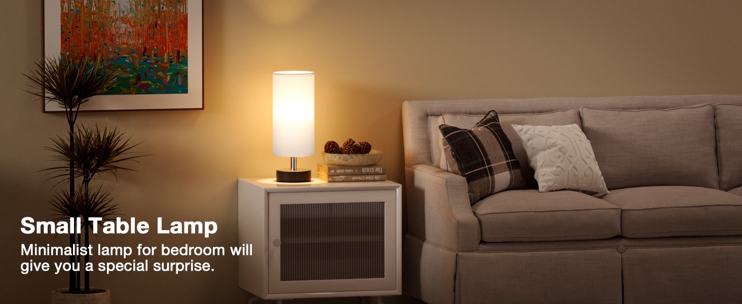 Small Table Lamp for Bedroom with Night Stands Bedside Lamps