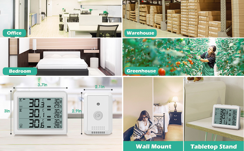 Refrigerator Thermometer, Wireless Digital Freezer Thermometer