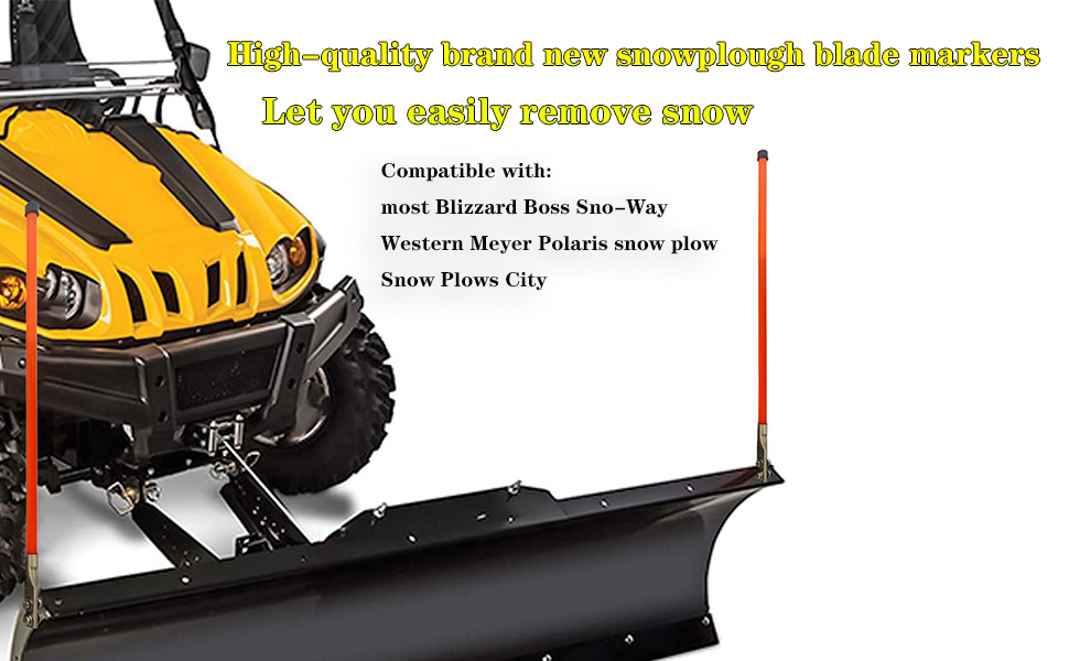 C CLINK 29" Snow Plow Markers Blade Guides Orange 3/4