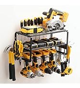 Power Tool Organizer Utility Rack , Heavy Duty Alloy Steel Garage Tool Organizers Cordless Drill ...