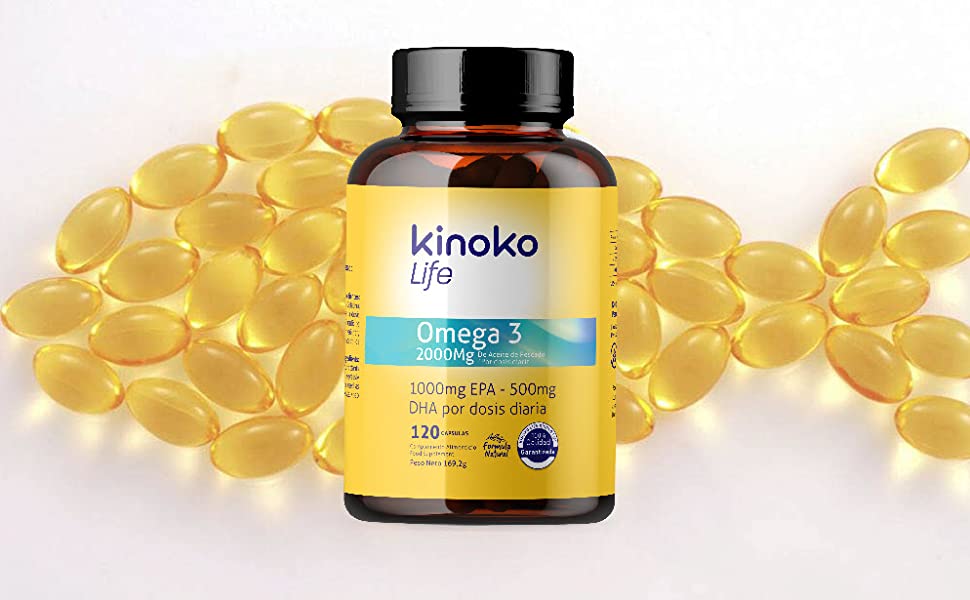 OMEGA 3 2000 mg EPA 1000 mg DHA 500 mg 120 Kapseln Wilder Fisch