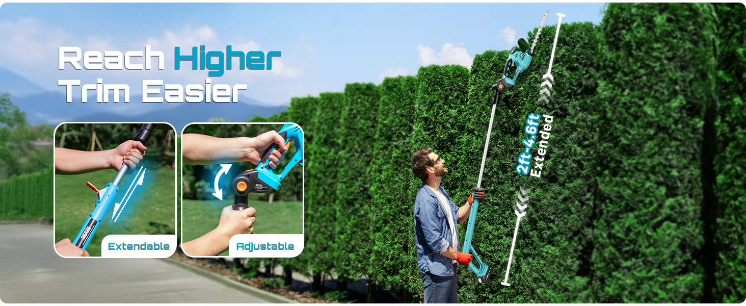 SEESII cordless hedge trimmer and grass shear