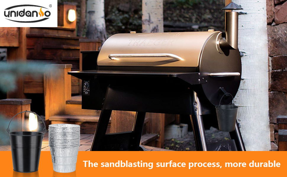 Unidanho Grill Grease Buckets Drip Grease Bucket and 15