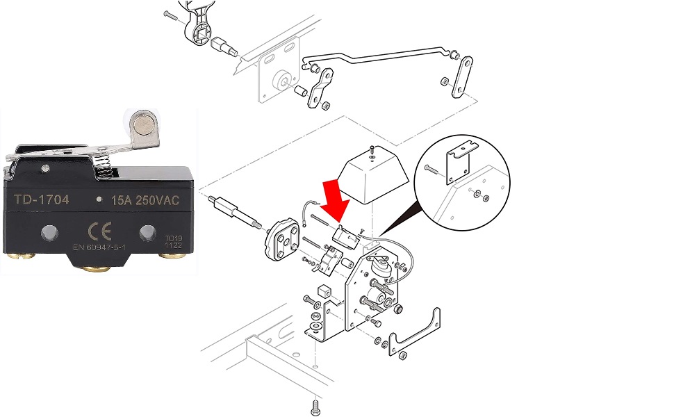 10L0L Golf Cart Accelerator Micro Switch,3 Terminal Micro