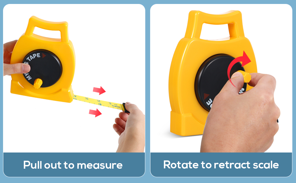 Measure Tape Toy Retractable Toy Tape Measure Construction