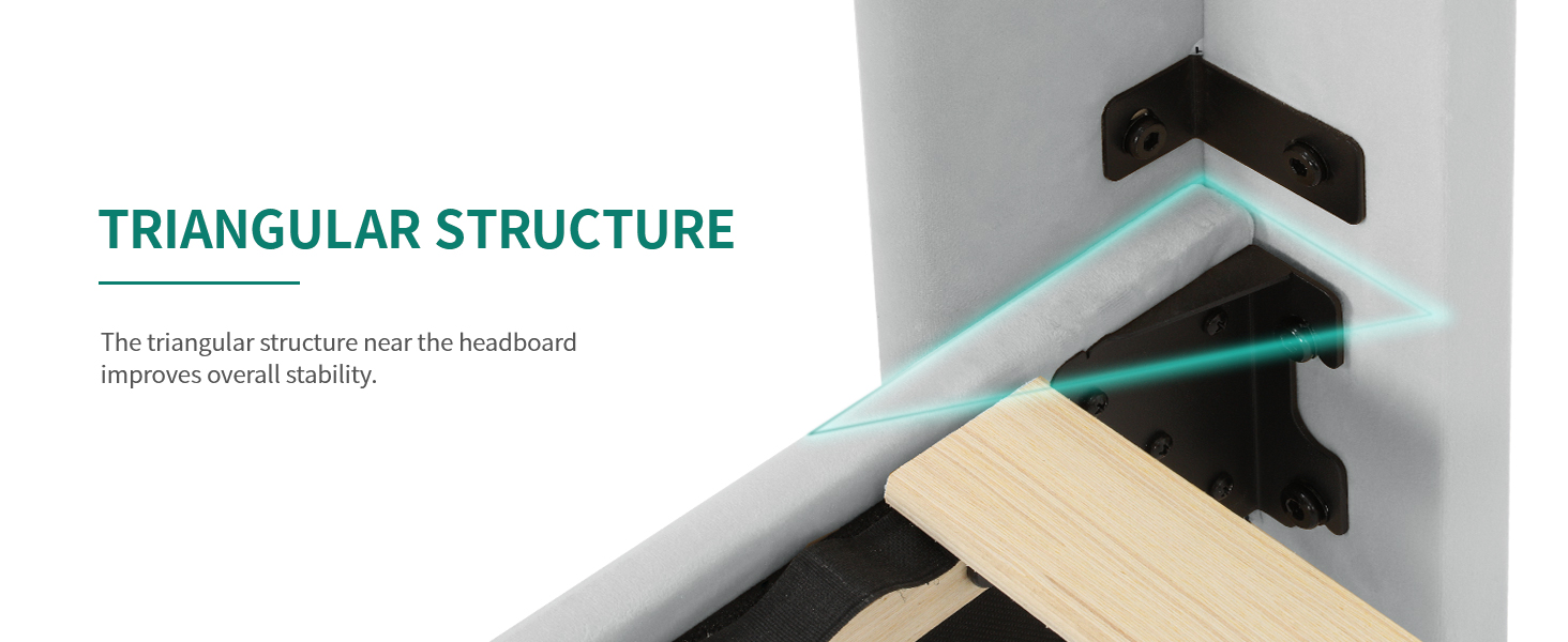 YITAHOME Bed Frame Queen Size, Platform Bed with Velvet Headboard & Footboard