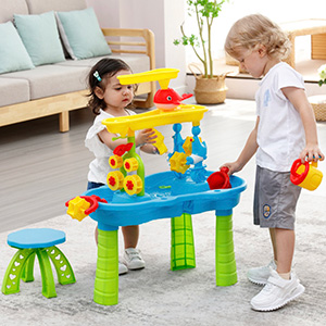 Trimate Toddler Sensory Sand and Water 3 Tier Table with Chair | Indoor & Outdoor