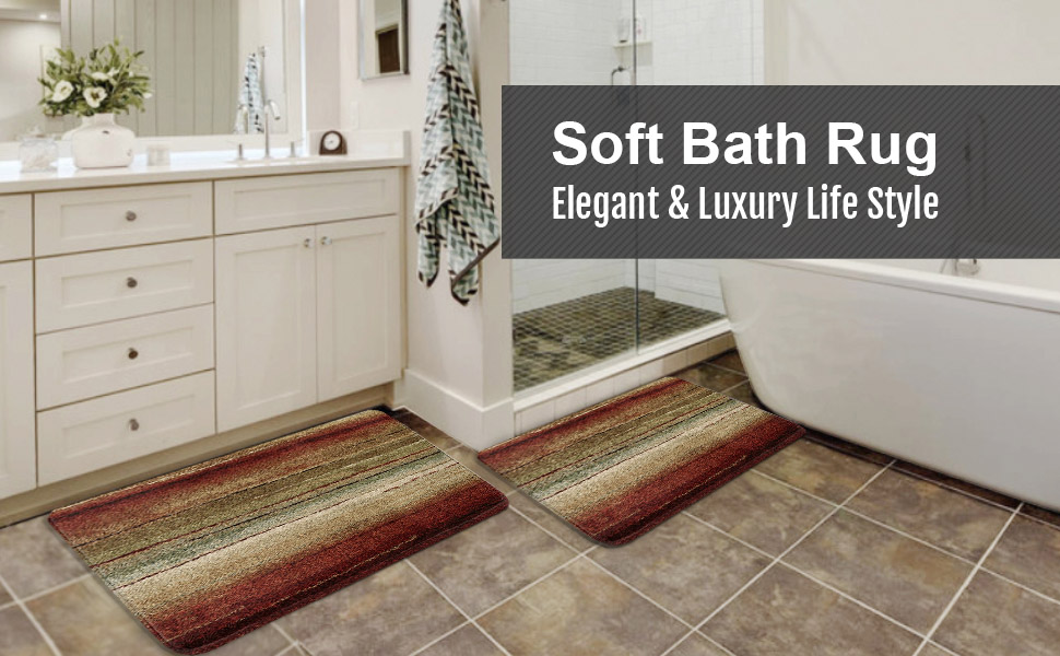 Britimes Bath Mat for Bathroom, Western Bathroom Rugs No