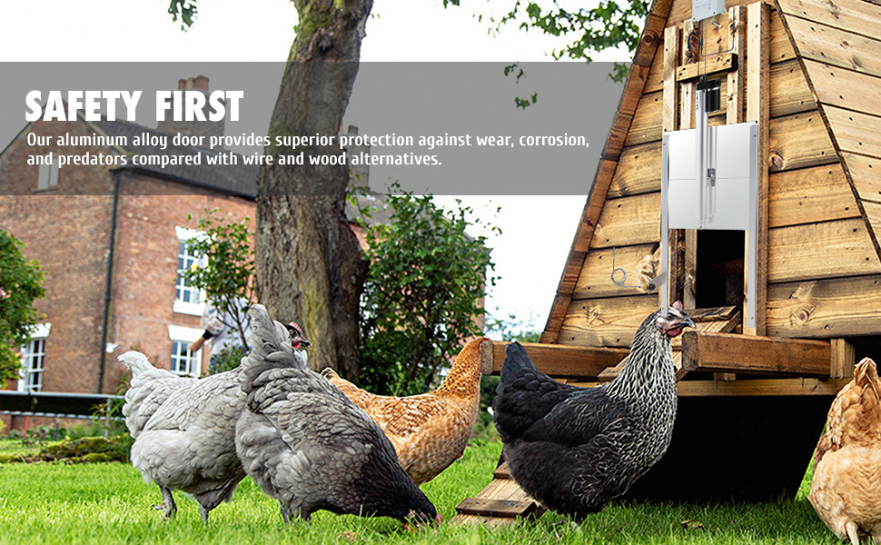 COZ Automatic Chicken Coop Door, Auto Chicken Door with