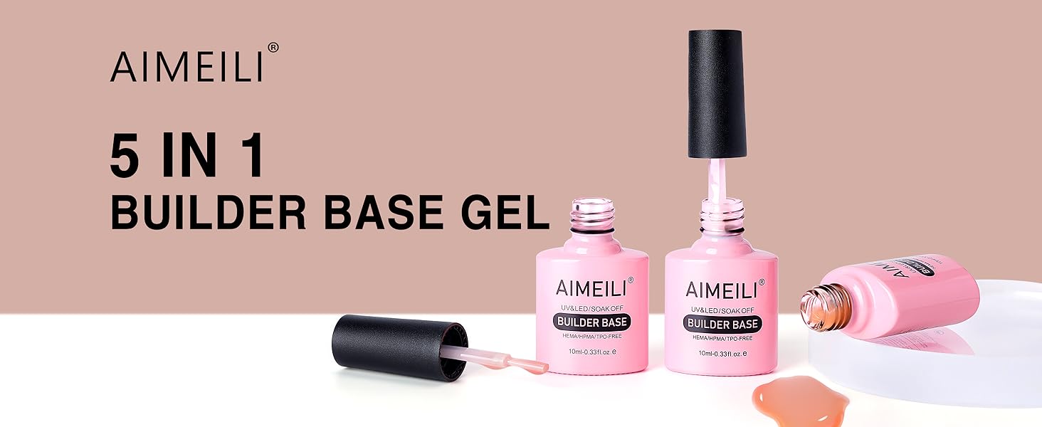 AIMEILI 5 in 1 Builder Base Gel Quick Extension Nail Enhancement