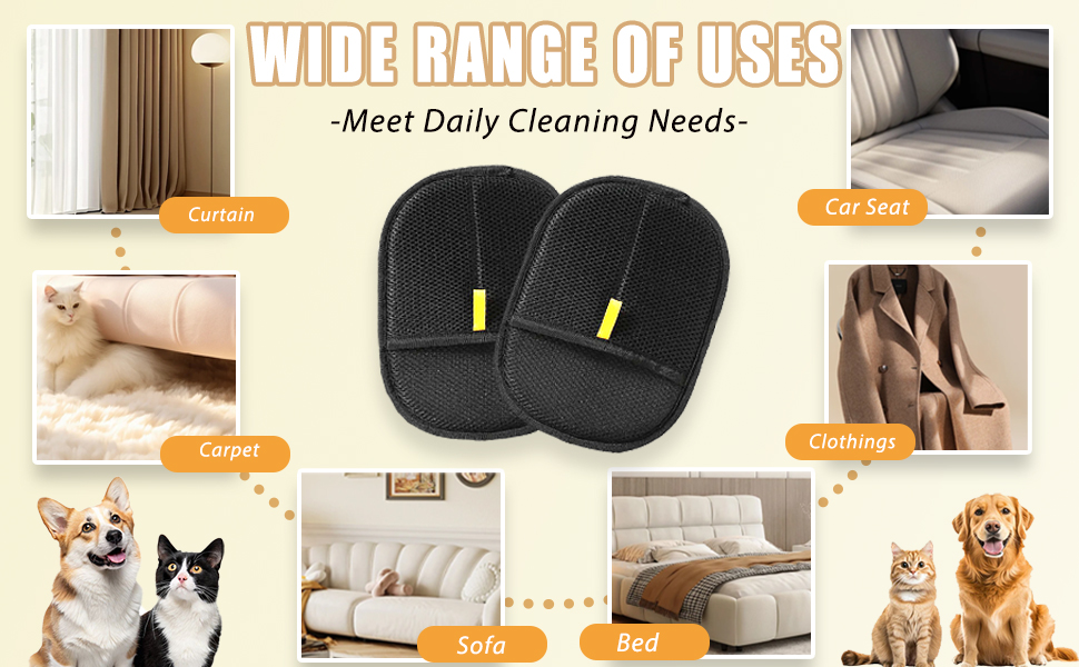 Static Pet Hair Remover Gloves