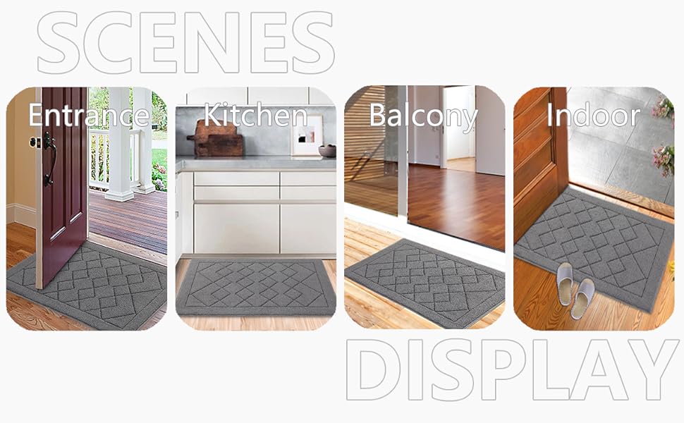 REFETONE Indoor Door Mats, Front Back Door Rugs, 24x36, Non