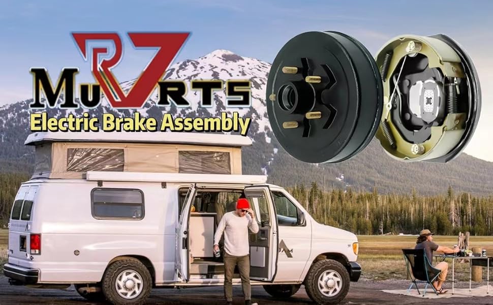 RV Murts 2 Pair 12" x 2" Self Adjusting Electric Trailer