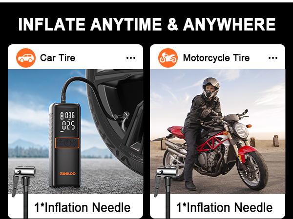 TIRE INFLATOR PORTABLE AIR COMPRESSOR