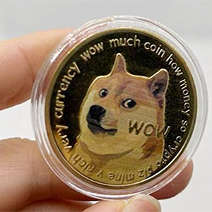 Dogecoin Commemorative Coin Gold Plated Doge Coins Limited Edition Collectible Coin