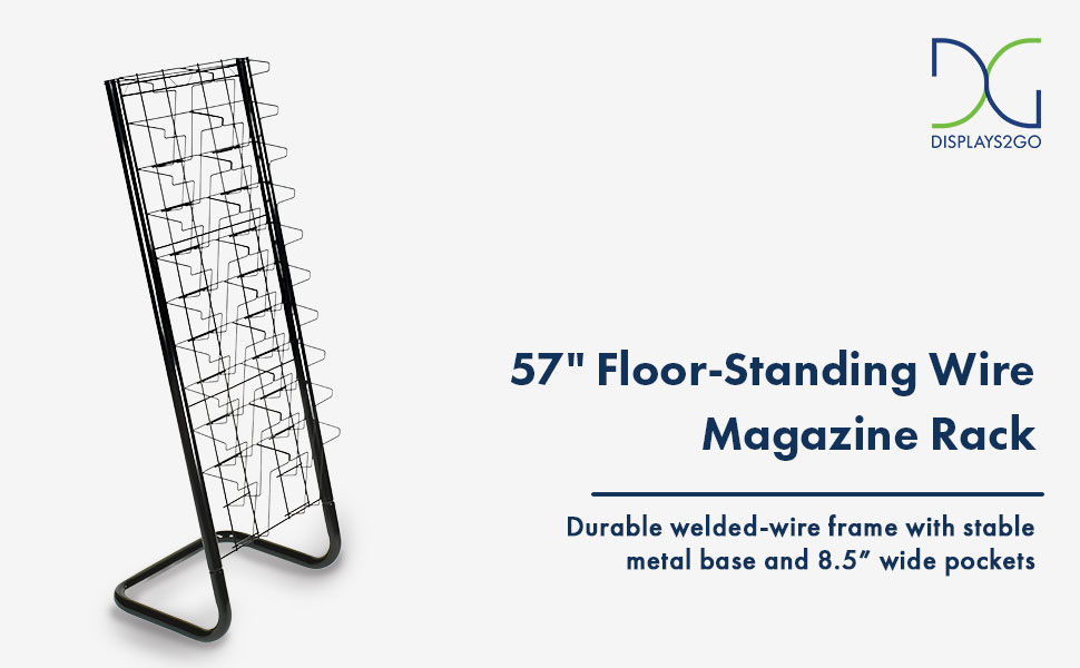 floor standing wire magazine rack