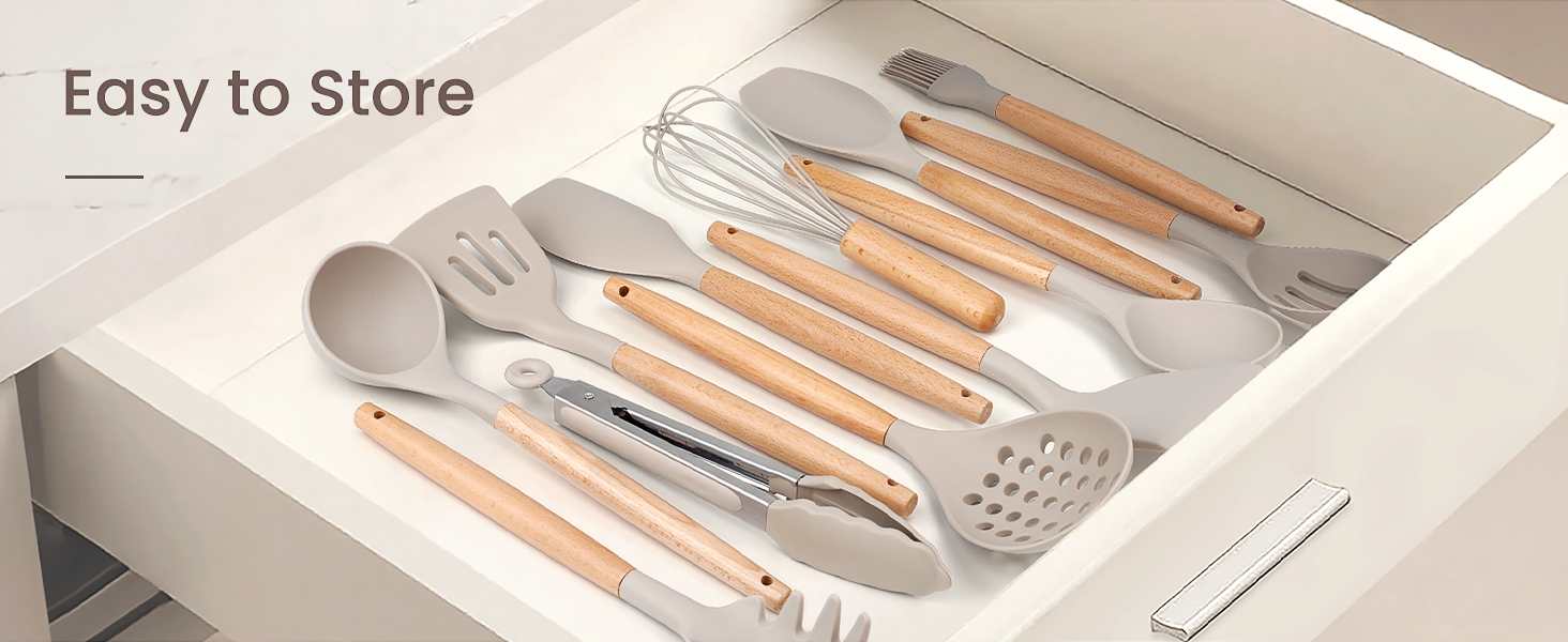 26 silicone cooking utensils set