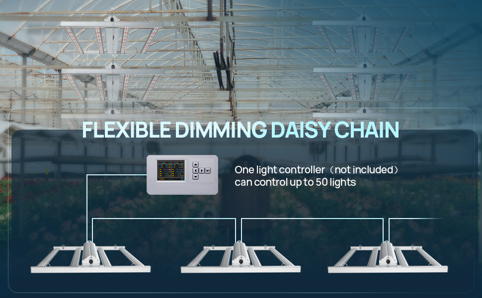 flexible dimming daisy chain plant light