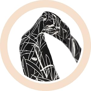 serre-tête en tissu d'organza noir et blanc - DESSANGE