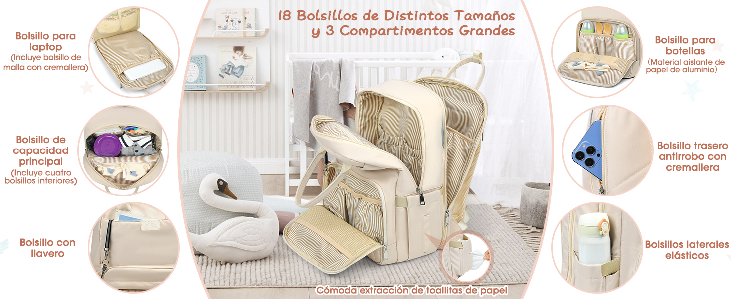 pañaleras para bebe