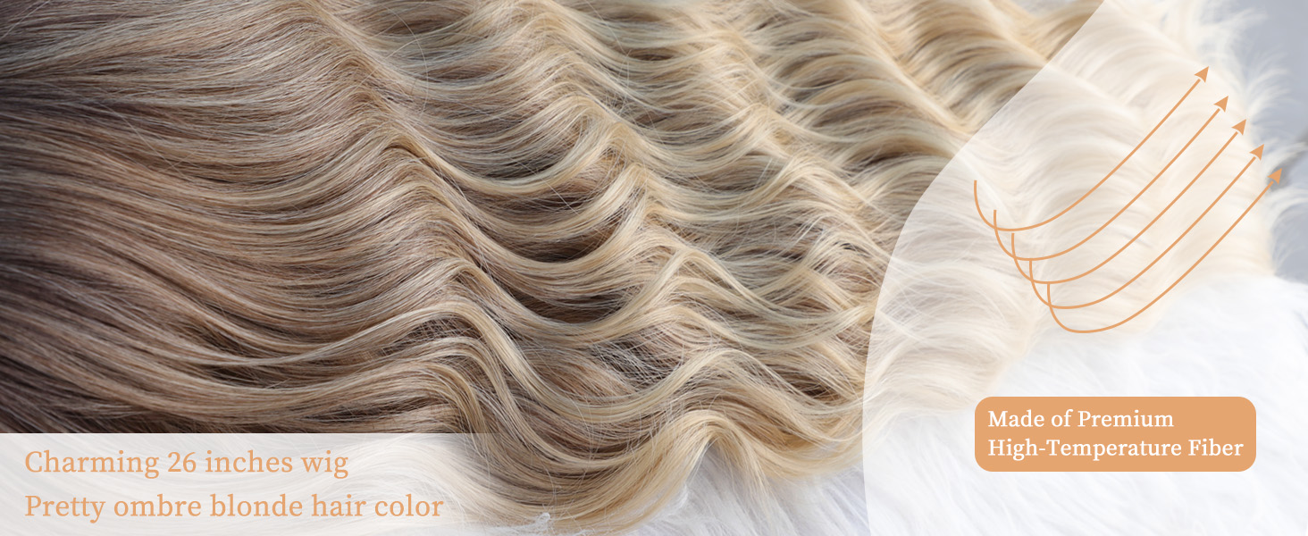 long ombre blond wigs