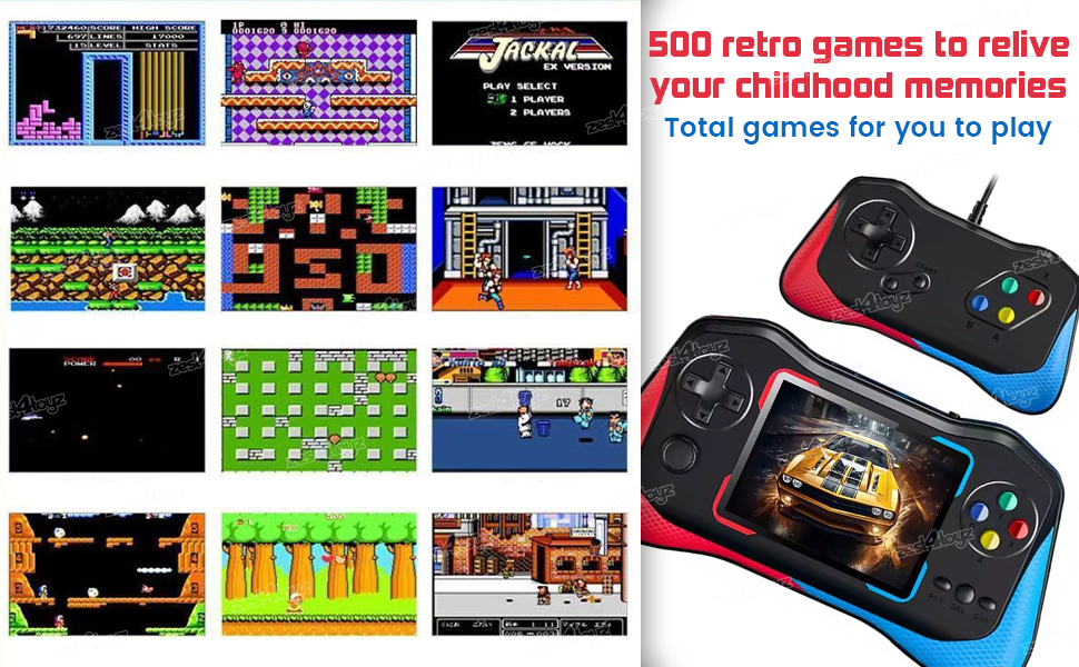 Zest 4 Toyz Video Game for Kids with USB Portable and TV Connectivity for Boys and Girls Multicolor