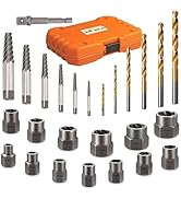 XEWEA 26PCS Screw Bolt Extractor with Left Drill Bit Set