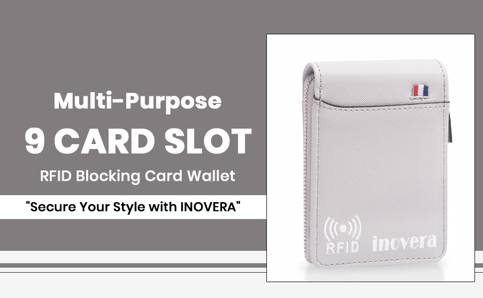 SPN-JGSP 9 Slot Card Wallet for Men, Women - Cards, Money, Coin Holder Purse