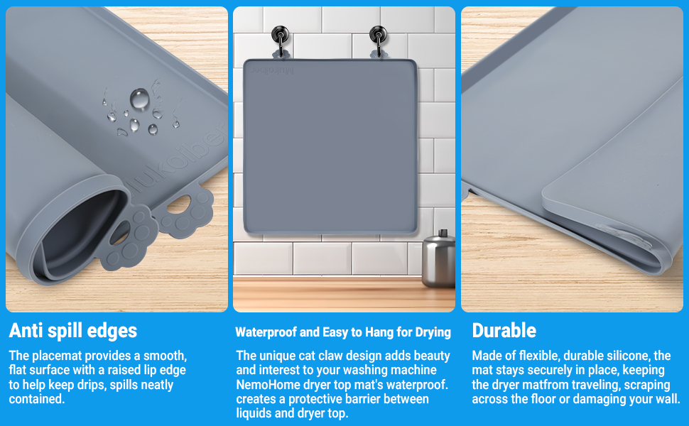 Washer and Dryer Top Protector, 23.6 x 23.6 inch Washer and
